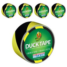 DUCK TAPE 彩色膠帶 安全標示 黃黑色, 5個