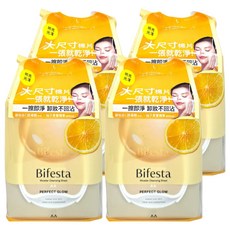 Bifesta 碧菲絲特 亮澤即淨卸妝棉 溫和卸妝 保濕亮澤 大尺寸卸妝棉, 46張, 4包