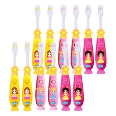 b.brite 兒童公主角色LED定時器牙刷, 隨機出貨, 12入, 1件