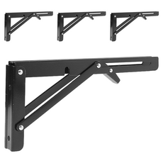 壁掛式可折疊層架 黑色 25公分, 4個