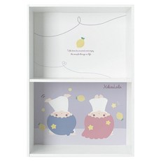 收納王妃 三麗鷗雙層空櫃 倒頭栽系列 二層木空櫃, 檸檬雙星仙子