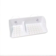 yamada 650 q-ban 雙格瀝水吸盤皂架 浴室收納好幫手, 1組