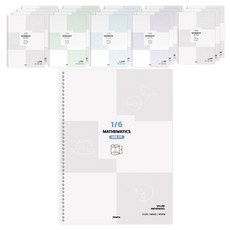 PENPIA 3000彈簧6分隔數學筆記本, 隨機出貨, 20個