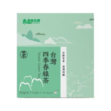 義美生機 台灣四季春綠茶, 2g, 10包, 1盒