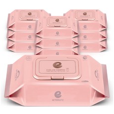 앙블랑 세이프 인디핑크 아기 물티슈 캡형, 63g, 72매, 10개