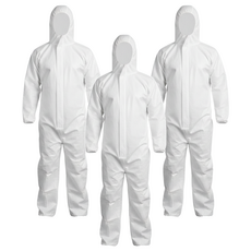 啟華工業 專業連身防護衣三件組, 1組, 白色