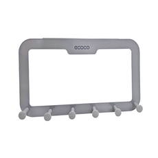 ecoco 意可可 免釘無痕門後掛勾 L型, 灰色, 1個