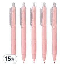 QUEENCO 簡約中性筆 0.5mm, 粉紅色, 15個