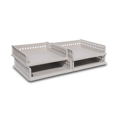 Living Sunday 可折疊滑動收納箱 小號, 灰色, 4個