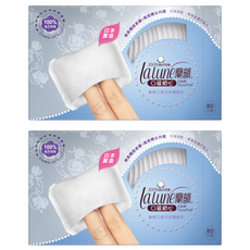 Lalune 蘭韻 口袋甜心化妝棉 100%純天然棉 日本製造, 80片, 2盒