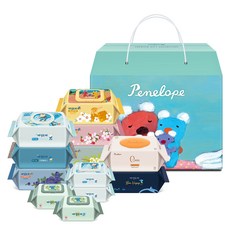 페넬로페 기프트 컬렉션 프리미엄 저자극 아기물티슈 12p 세트, 1세트