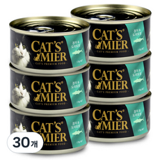 캣츠미어 고양이 주식캔, 참치+도미, 170g, 30개