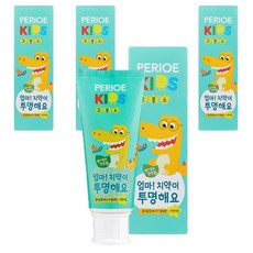 페리오 키즈 엄마 치약이 투명해요 1450 치약, 80g, 4개