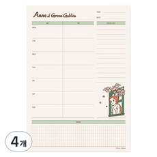 Flyingwhales 紅髮安妮 筆記本 148 x 210mm, 陽光, 50張, 4個