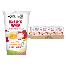 吃果籽 jeaguejjih 荔枝愛玉吸凍飲 - 使用20%台灣原鄉愛玉凍, 220g, 18個