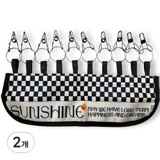 셀렉투유 모자 보관 정리 10핀 집게형 걸이, 베이지, 2개