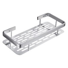 妃妃嚴選 太空鋁浴室收納架 四方架, 標準款 銀色, 1個
