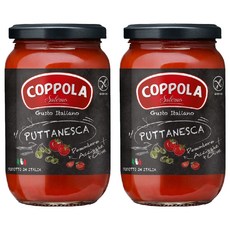COPPOLA 柯波拉 義式無加糖鯷魚橄欖番茄麵醬, 100%義大利番茄, 無麩質認證, 350g, 2罐