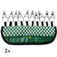 Select To You 帽子收納整理10夾式掛架, 綠色, 2個