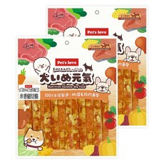 元氣犬 犬用精緻零食 米香細切條, 雞肉+玄米, 150g, 2包
