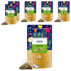 High Tea 伂橙 玫瑰南非綠國寶茶 無咖啡因 添加玫瑰花瓣與百香菊 舒緩身心, 3g, 12包, 6袋