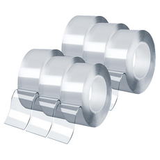 ender 超強力壓克力泡棉奈米矽膠透明凝膠雙面膠帶 30mm x 5m, 透明, 6個