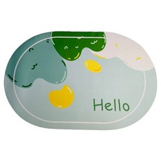 Goodsticks 浴室吸水防滑珪藻土地墊, 綠色, 1個