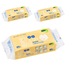 nac nac 乾濕二用巾, 80張, 3包