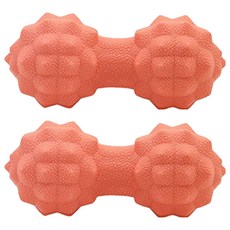 휴대용 운동 맛사지볼 피넛, 오렌지, 2개