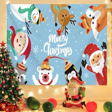 聖誕掛布，Merry Christmas, 100 x 70cm, 聖誕雪花拍照, 1個