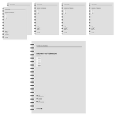 morning glory 6000 16開線圈橫線筆記, 6本, 顏色隨機