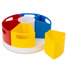 리빙망고 데스크정리함 회전 연필꽂이, 혼합, 1개