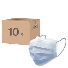 CHACER 佳和口罩 大童平面醫用口罩, 微光海岸 淺藍色, 10片, 1盒