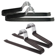 선우랜드 논슬립 코팅 바지걸이 행거 블랙 5p + 브라운5p, 혼합 색상, 20개