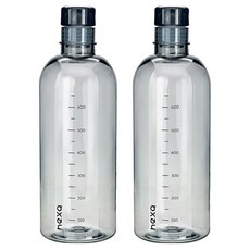 미르 헥사 물병 데일리 워터보틀 푸시 2p, 블랙, 750ml, 1세트