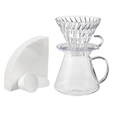 HARIO V60玻璃手沖咖啡工具配件組 S-VGBK-02-T, 單色, 1組