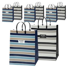 포포팬시 밸런스 PP 쇼핑백 대 2종 세트, 네이비, 블랙, 4세트