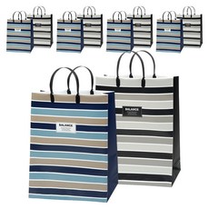 포포팬시 밸런스 PP 쇼핑백 대 2종 세트, 네이비, 블랙, 5세트