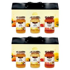 CAFFE BENE 咖啡伴 韓國果茶禮盒, 蜂蜜柚子.蜂蜜葡萄柚.蜂蜜檸檬, 480g, 6罐