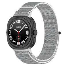 스페이스쉴드 스포츠루프 나일론 스마트워치 스트랩, 실버화이트