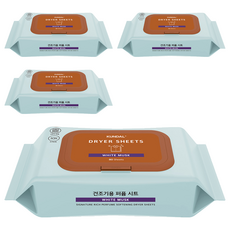 KUNDAL 昆黛爾 10倍高濃縮柔軟香氛烘衣紙 白麝香, 80張, 4包