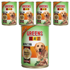 GREENS 葛莉思 犬罐 400g 大容量, 雞肉, 5罐