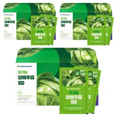 푸드버킷 국내산 유기농 양배추즙 100, 3L, 3개