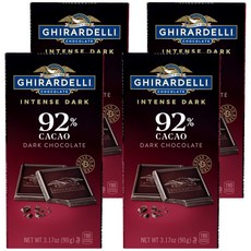기라델리 인텐스다크 카카오 92%, 90g, 4개