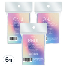 ONUL 今日的軟式卡套 67 x 92 mm 100入, 白色, 6個