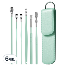 브랜디온 부드러운 귀이개 민트 6종 세트, 6세트