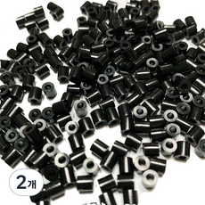 펄러 비즈 크런치 슬라임 재료 500g, 2개, 블랙