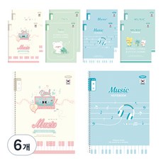 PENPIA 1000彈簧3-6音樂通用小學筆記本 10本, 隨機出貨, 6個