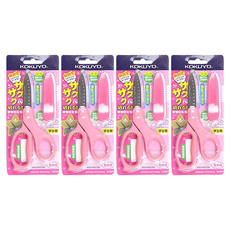 KOKUYO 國譽 SAXA Fly 兒童帽子剪刀, 粉紅色, 4個