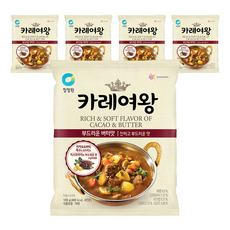 카레여왕 부드러운 버터맛, 108g, 5개